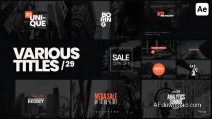 Various Titles 28 Titles template preview