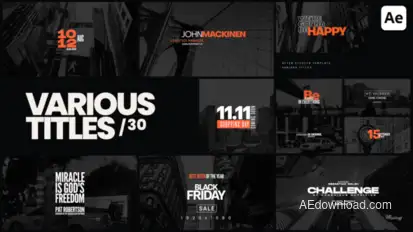 Various Titles 30 Titles template preview