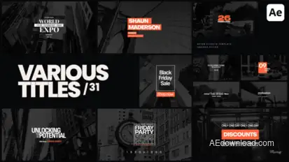 Various Titles 31 Titles template preview