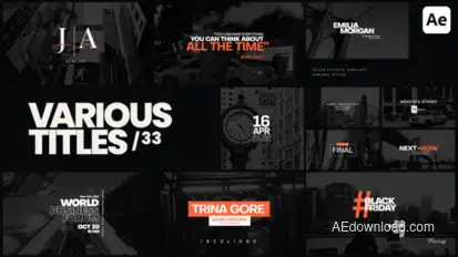 Various Titles 33 Titles template preview