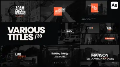 Various Titles 39 Titles template preview