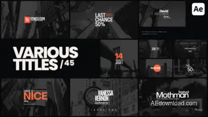 Various Titles 45 Titles template preview