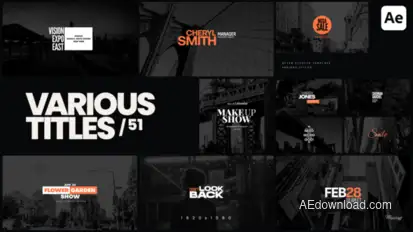 Various Titles 51 Titles template preview