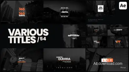 Various Titles 54 Titles template preview