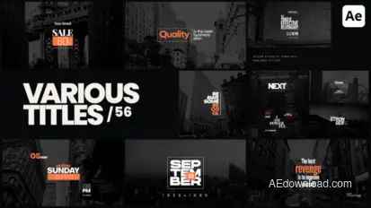 Various Titles 56 Titles template preview