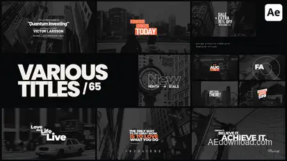 Various Titles 65 Titles template preview