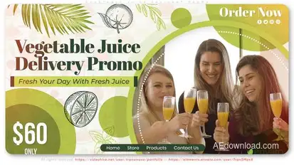 Vegetable Juice Delivery Promo Product Promo template preview