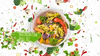 Vegetarian Food Menu Product Promo template preview