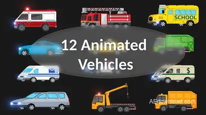 Vehicle Animation Elements template preview