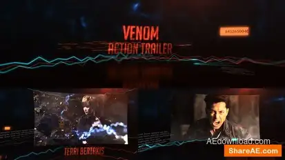 Venom Action Trailer Openers template preview