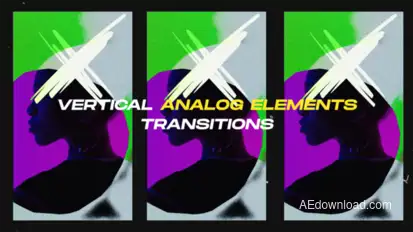 Verical Analog Spray Elements Transitions Elements template preview