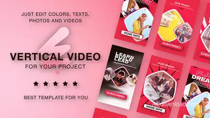 Verical Reel Red Product Promo template preview