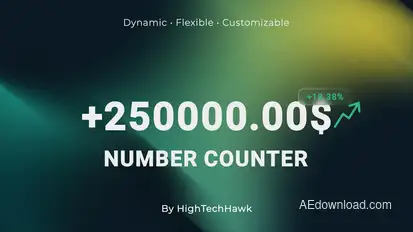 Versatile Number Counter Infographics template preview