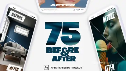 Vertical Before And After Pack Video Displays template preview