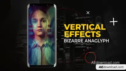 Vertical Bizarre Anaglyph Effects | After Effects Elements template preview