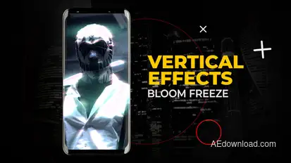 Vertical Bloom Freeze Effects | After Effects Elements template preview