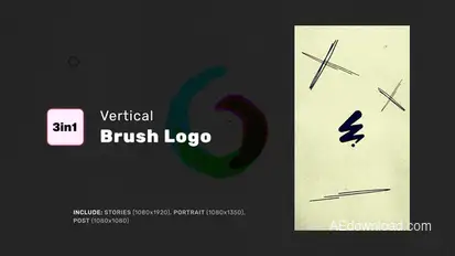 Vertical Brush Logo Logo Stings template preview