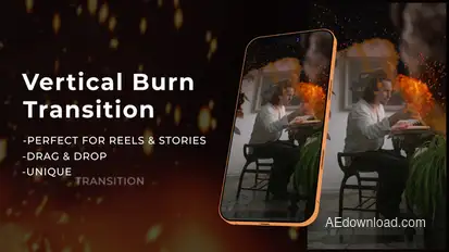 Vertical Burn Transitions Elements template preview