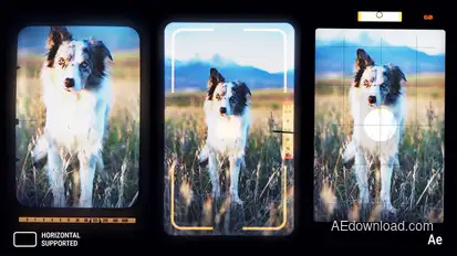 Vertical Camera Viewfinder Overlay Effects | After Effects Elements template preview