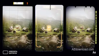Vertical Camera Viewfinder Transitions | After Effects Elements template preview