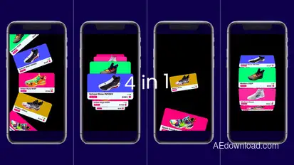 Vertical Carousel Slides Video Displays template preview