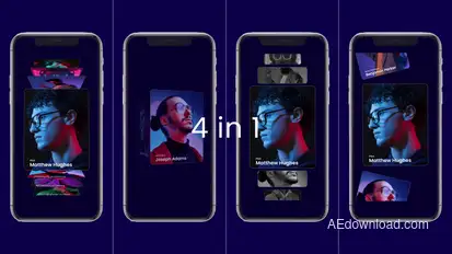 Vertical Carousel Slides Animation Pack Video Displays template preview