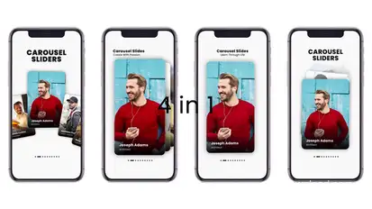 Vertical Carousel Slides Animation Pack Video Displays template preview