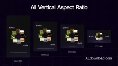 Vertical Carousel Slides Video Displays template preview