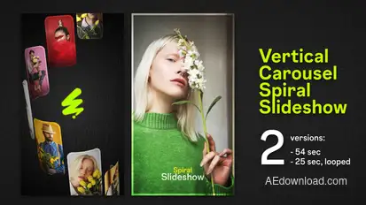 Vertical Carousel Spiral Slideshow Product Promo template preview