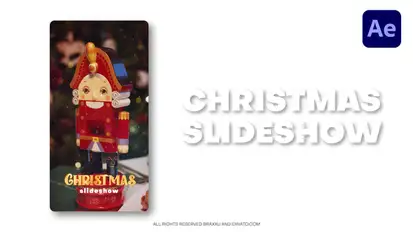 Vertical Christmas Slideshow Video Displays template preview