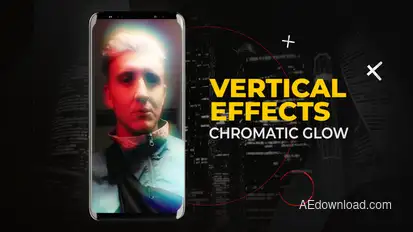 Vertical Chromatic Glow Effects | After Effects Elements template preview