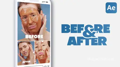 Vertical Clean Before and After Video Displays template preview