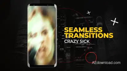 Vertical Crazy Sick Transitions | After Effects Elements template preview