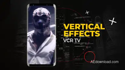 Vertical CRT TV Effects | After Effects Elements template preview