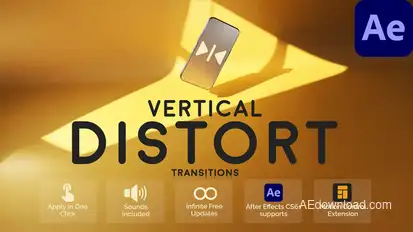 Vertical Distort Transitions for After Effects Elements template preview
