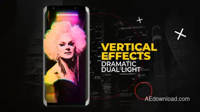 Vertical Dramatic Dual Light Effects | After Effects Elements template preview
