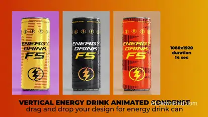 Vertical Energy Drink Animated Condense Product Promo template preview