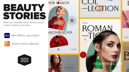 Vertical Fashion Apparel Beauty Stories Product Promo template preview