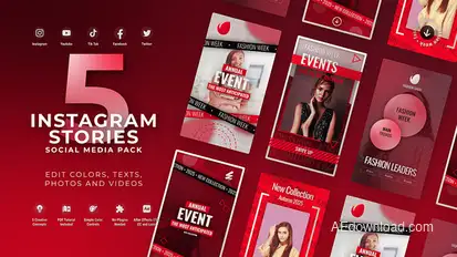 Vertical Fashion Promo Video Displays template preview