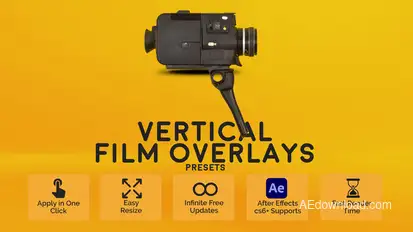 Vertical Film Overlays Elements template preview