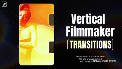 Vertical Filmmaker Transitions Elements template preview