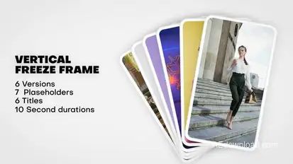Vertical Freeze Frame Openers template preview