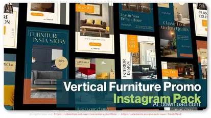 Vertical Furniture Promo - Instagram Pack Openers template preview