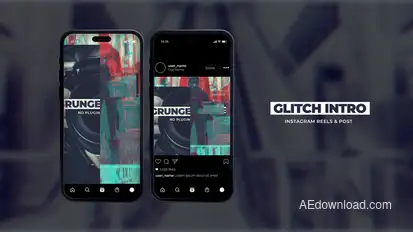 Vertical Glitch Intro Reels Product Promo template preview