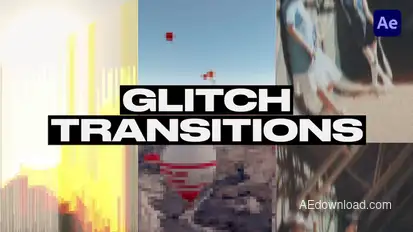 Vertical Glitch Transitions Elements template preview