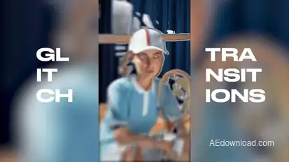 Vertical Glitch VHS Transitions Elements template preview