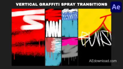 Vertical Graffiti Spray Backgrounds | After Effects Elements template preview
