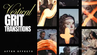 Vertical Grit Transitions for After Effects Elements template preview