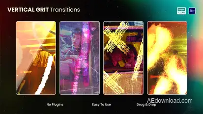 Vertical Grit Transitions Elements template preview