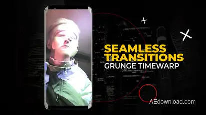 Vertical Grunge Timewarp Transitions | After Effects Elements template preview